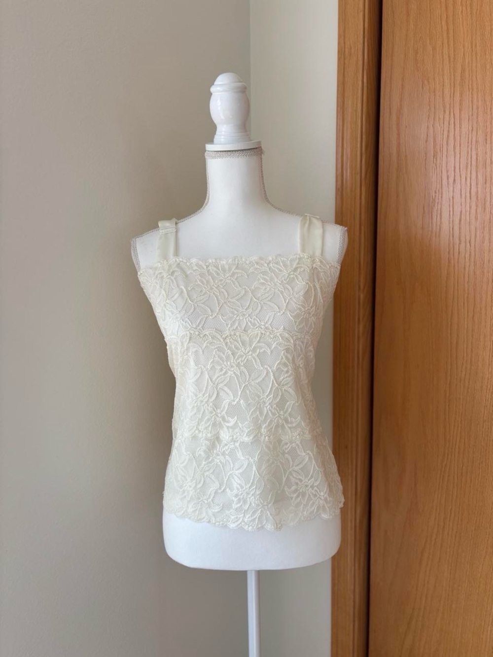 Coldwater Creek Ivory Floral Lace Tank